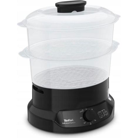 Tefal VC139810 Minicompact cuocivapore nero 6 litri