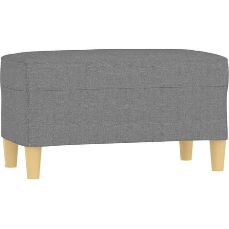 vidaXL Banco de tela gris oscuro 70x35x41 cm (1/2)
