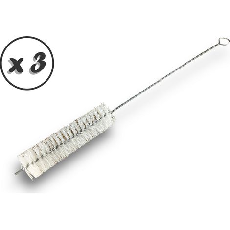 Goupillon NYLON multifonction Différents diamètres Garnissage 100 mm Manche Torsadé - Quantité x 3 - Ø 28 mm - NYLON