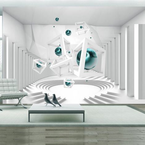 Papier peint couloir de géométrie - 150 x 105 cm (1/4)