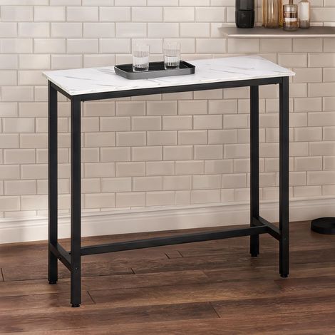 Table de bar en panneau de particules acier 120 x 40 x 100 cm (1/5)