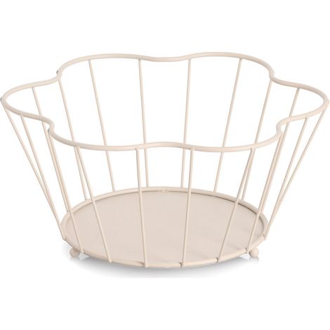 Panier à fruits en métal ZELLER, beige, Ø 30 cm (1/3)