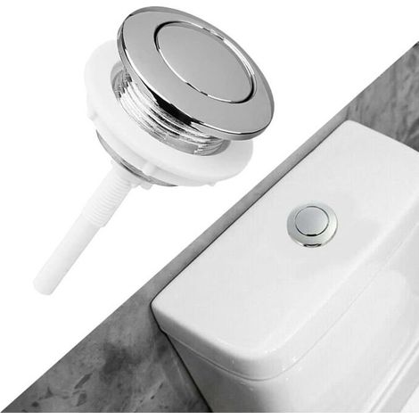 Bouton poussoir WC 38 mm - ABS chromé - Économie d'eau - Universel (1/5)