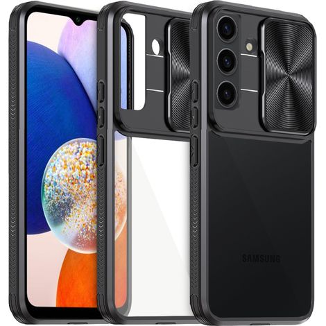 Custodia per Samsung Galaxy A14 4G/5G, con fotocamera a scorrimento, nera (1/5)