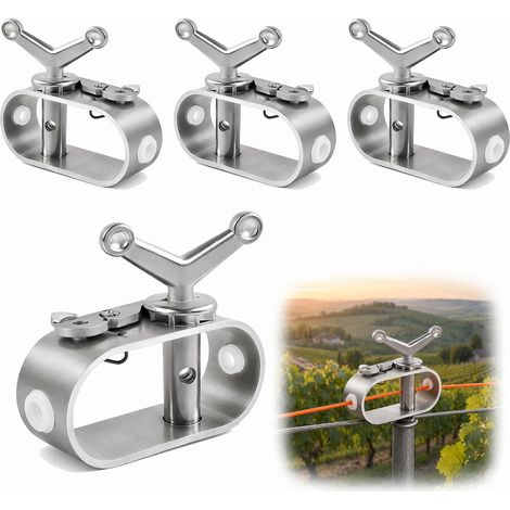4-Piece Outdoor Clothes Line Tensioner, Aluminium Alloy Wire Tensioner, Anti-Rust Wire Tensioner for Clothesline, Outdoor Drying Rack (1/5)
