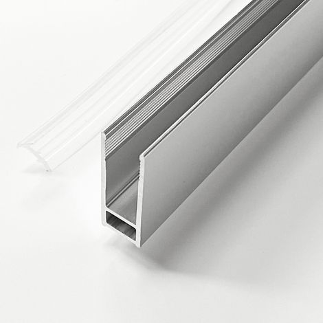 Wandanschlussprofil U-Profil aus Aluminium für Walk-In-Duschen Glasstärke 10 mm Länge 200 cm (1/2)