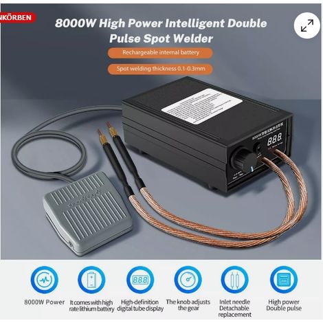 Soudeuse par points pour batteries 18650 (5000 W/8000 W) (1/5)