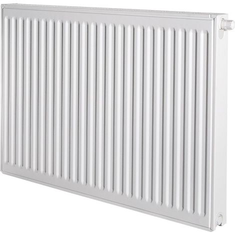 Brötje Ventil-Flachheizkörper EuroProfil Excellent Typ 11 E 600x70x600mm, profilierte Front, Weiß, rechts, 358W bei 70/40/20 (1/3)