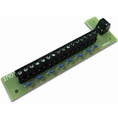Modulo di distribuzione alimentazione 12 Vcc 1 ingresso 8 uscite 100 mA ciascuna