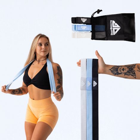 Widerstandsbänder aus Stoff für Fitnessübungen – Deep Ocean Power Band