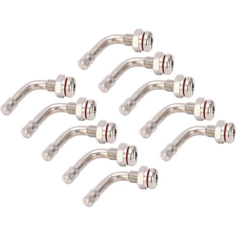 Lot de 10 valves de pneus de camion TR543E coudées à 75° avec adaptateur de rallonge de valve de 65 mm pour autobus et camions, trou de 9,7 mm. (1/5)
