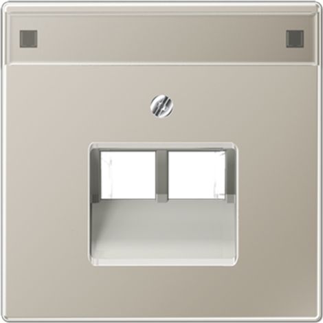 Jung Tapa para cajas de conexión IAE/UAE, 2 x 8 polos, con campo de rotulación, Serie LS, Acero inoxidable ES 2969-2 NAUA