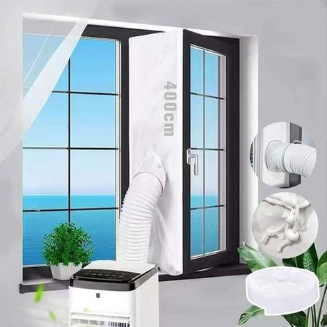 Cubierta para ventana，400 cm，Burlete para aire acondicionado，Doble junta de manguera，Universal para ventanas oscilobatientes y correderas (1/5)