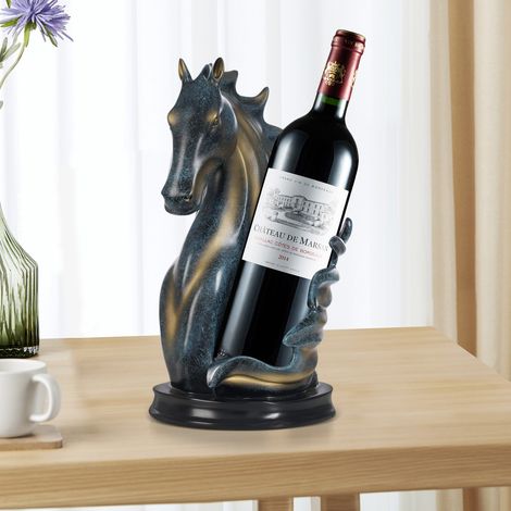 Horse Shape Wine Rack Resin Animal Statue Wine Bottle Holder Wine Bottle Holder (1/5)