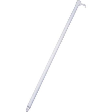 Composant tige/pied pour parasol blanc diamètre 200 cm, crochet de fixation