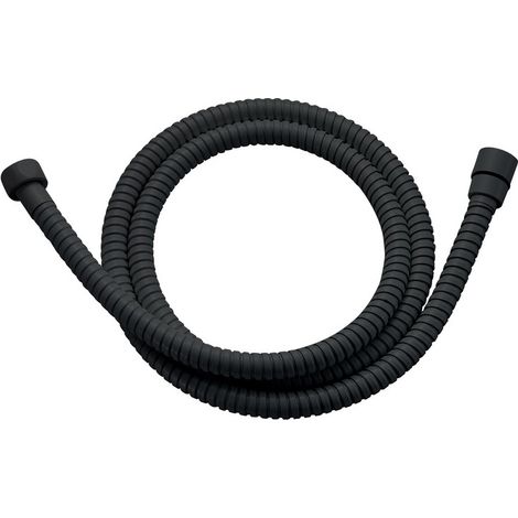 Flessibile doccia in acciaio nero opaco 150 cm doppia graffatura