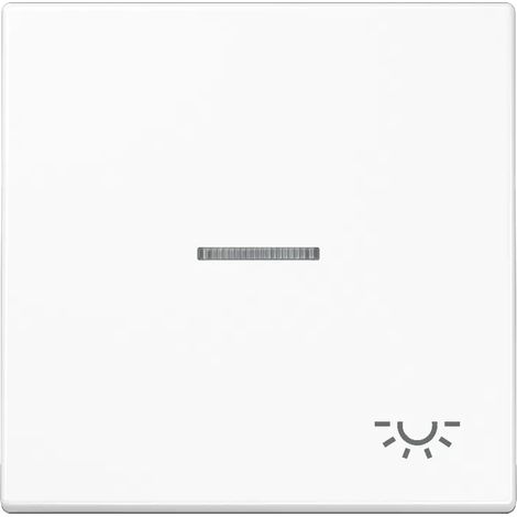 Jung Wippe 1fach, Symbol Licht, mit Lichtleiter, Duroplast, Serie LS, alpinweiß LS 990 KO5 L WW (1/2)