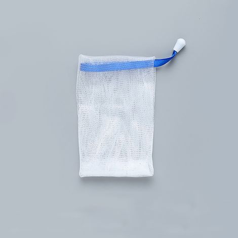 Peeling-Netz mit Kordelzug für Schaumseife, Reinigungszubehör für Gesicht und Körper (Königsblau) (1/2)