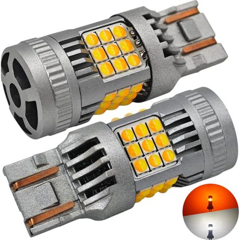 bombillas LED W21/5W 7443 12-24V blanco-naranja sin error fuerte (1/5)