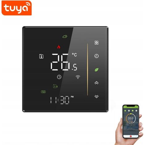 TUYA SMART LCD GA 5A SCHWARZER WIFI-THERMOSTAT FÜR FUSSBODENHEIZUNG