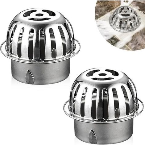2 pièces Crapaudine de gouttière, filtre acier inoxydable diamètre 58 mm, protection tuyau descente pluie pour toiture résidentielle