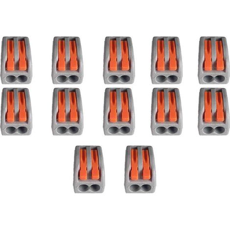 10 Morsetti A Molla Con Connettori Terminali Conduttore Per Cavi Fili Elettrici Riutilizabile Elevata Sicurezza 2P