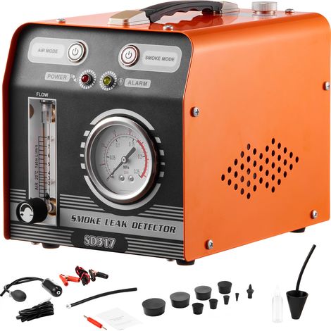 Mophorn Detector de fugas para máquina de humo automotriz.Bomba de aire, manómetro y caudalímetro integrados.Detector de fugas de diagnóstico de modo dual para pruebas de vacío,combustible y tuberías. (1/5)