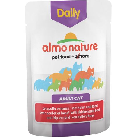 Almo Nature Quotidien Sachet de 70 g - Poulet et Bœuf 70 g