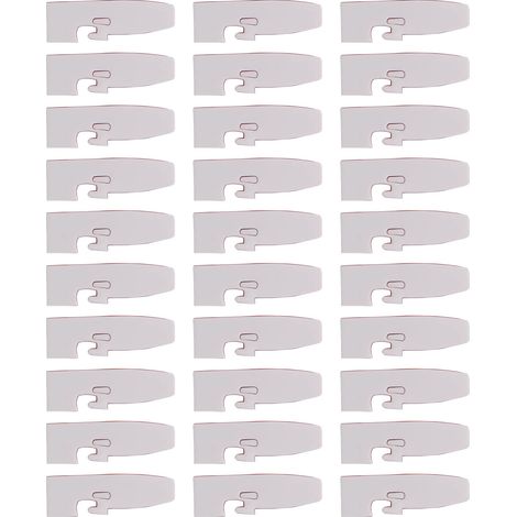Lot de 30 autocollants en plastique pour pieds-de-biche, faciles à installer, adaptés aux surjeteuses industrielles.