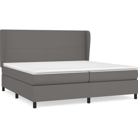 Maison Exclusive - Boxspringbett mit Matratze Grau 200x200 cm Kun (1/5)