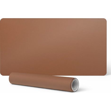 Alfombrilla de escritorio para teclado y accesorios, marr贸n, 120x60 cm