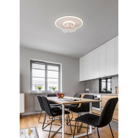 NYBRO PLAFONIERA LED 30W 3500lm, 2700 - 6500K BIANCA CON VENTILATORE CON TELECOMANDO MULTIFUNZIONE D. 50CM DIMMERABILE (1/4)