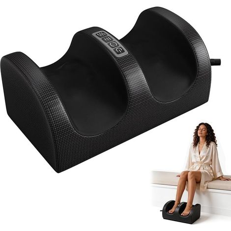 Appareil de massage des pieds avec fonction chauffante, masseur de pieds électrique shiatsu avec 20 têtes de massage, 3 niveaux d'intensité et minuterie, massage pour les pieds, les jambes et les moll (1/5)