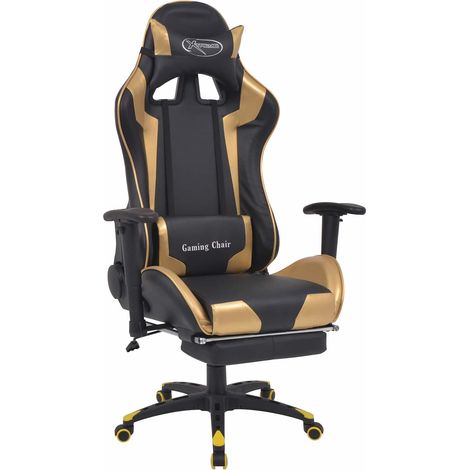 Gaming Stuhl Gold 70 x 71 x 136 cm Kunstleder