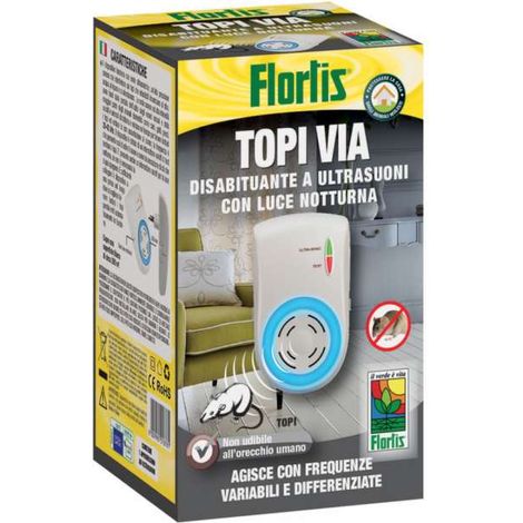 Flortis Disabituante Topi a Ultrasuoni - Con Luce Notturna (1/2)