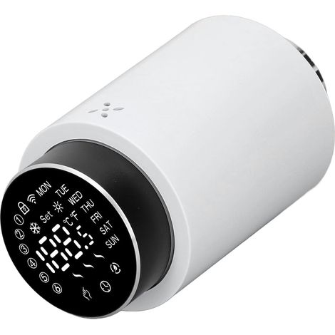 Vanne de Radiateur Thermostatique Intelligente, Vanne TRV Programmable avec Contrôle par Application pour Maison Hôtel, Plage de Température de 5 à 45 ℃, économie d'énergie et Installation (1/5)