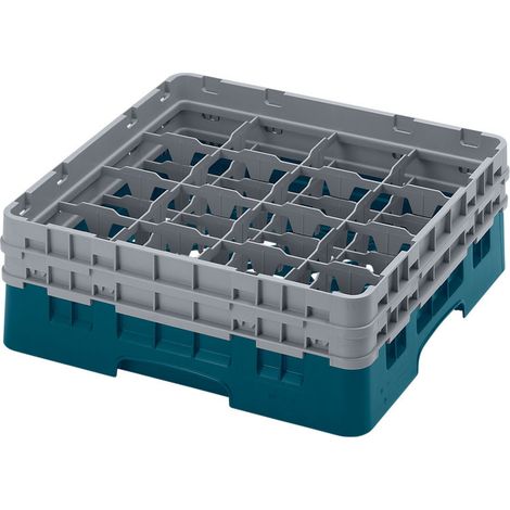 Casier de lavage haut max 13.3 cm - 50 x 50 x 18.4 cm - Vert - Lot de 4 - Cambro