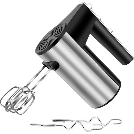 Household Hand Mixer, Mini Electric Egg Beater, Stainless Steel Dough Mixer with 5 Speed Settings and Turbo Button, Comfortable Handle, Matching Double Rod Design. ✅ Delivery in 48-72 hours (1/5)