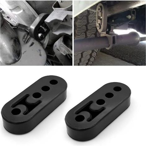 Supporto, tubo di Scarico in Gomma – 2 silent block 4 Fori Regolabili – Universale per Auto (1/5)