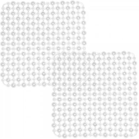 Lot de 2 Tapis Evier Cuisine, 27 x 27 cm, Tapis Evier à Faire Soi-Même pour Evier de Cuisine, Tapis D'évier à Drainage Tapide pour Vaisselle, Verrerie (1/5)