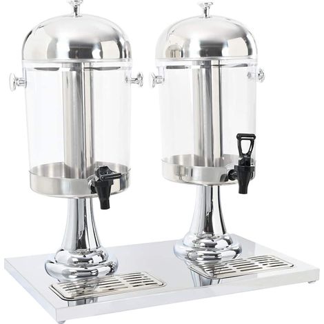 Getränkespender 2-fach Edelstahl 2 x 8 Liter vidaXL (1/5)