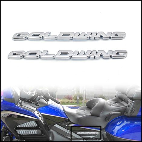 Gold Wing 1800 GL1800 electroplated parts, including center plate, 3D buoy, left and right side plates and English decals.