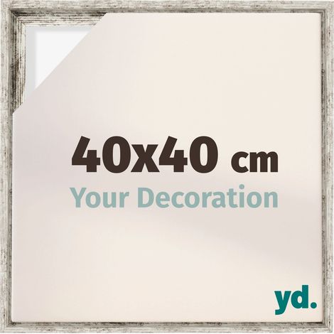 Your Decoration - Cadre flottant - Blanc Vintage - Cadre en caisse américaine pour toile sur chassis - MDF - Lyon (1/5)
