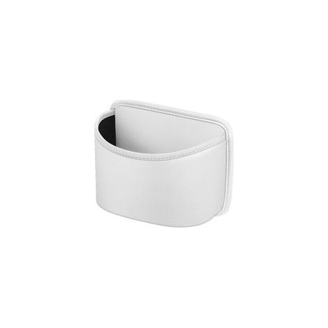 Compartiment de rangement pour voiture - Sac de siège auto multifonctionnel avec clip - Rangement pour objets et poubelle - Pour siège auto, portière et console - Cuir PU résistant - Blanc cassé-Crezu