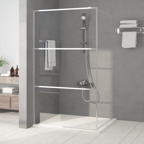 Paroi de douche,Paroi pour baignoire Argenté 115x195 cm Verre ESG transparent -Q5076 (1/5)