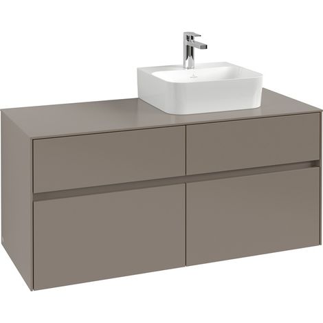 VB Waschbeckenunterschrank Collaro C09900 1200x548x500mm Eckig Taupe