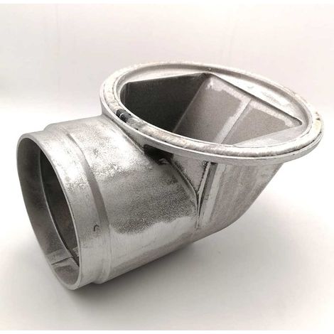 Adaptateur d'arrivée d'air horizontal pour foyer Kaschuetz  180  mm (1/2)