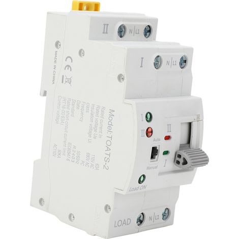 Commutateur de transfert automatique à double alimentation 2P 63A ATS pour circuit électrique et générateur (1/5)