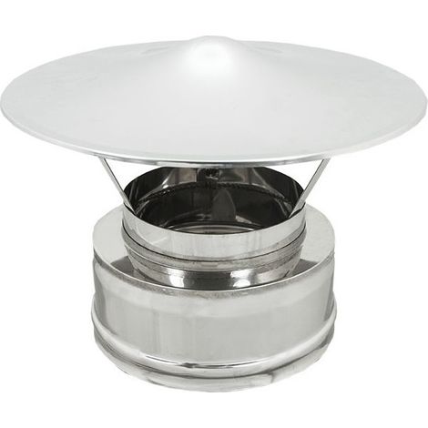 Fumaiolo da 180-230mm tipo cinese inox aisi 304 base tonda doppia parete (1/4)