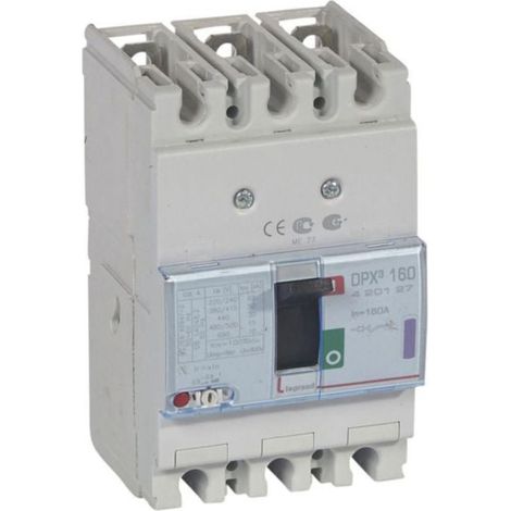 Disjoncteur magnétothermique DPX³160 pouvoir de coupure 50kA 400V - 3P - 160A - LEGRAND